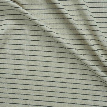Ivory sailor sequin stripes on linen