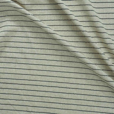 Ivory sailor sequin stripes on linen