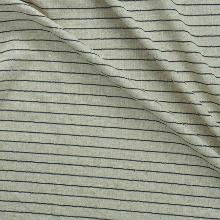 Sailor sequin stripes on linen ivory