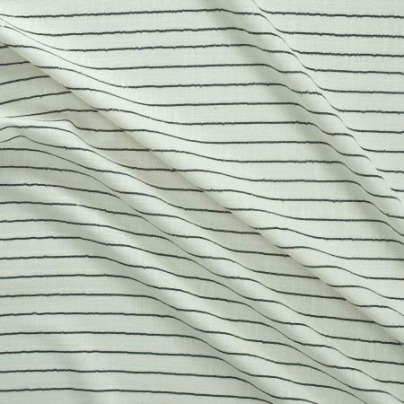 Sailor sequin stripes on linen natural