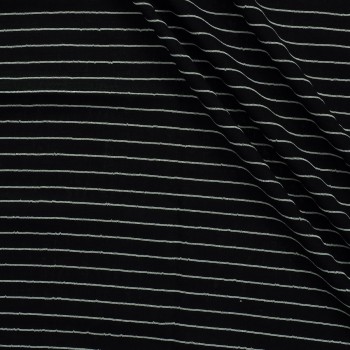 Black sailor sequin stripes on linen