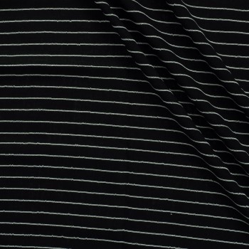 Sailor sequin stripes on linen negro