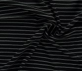 Black sailor sequin stripes on linen