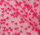 Fuxia 3d thread flowers