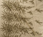 Flower border design with beads negro