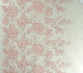 Pink floral floral embroidery with bubble organza