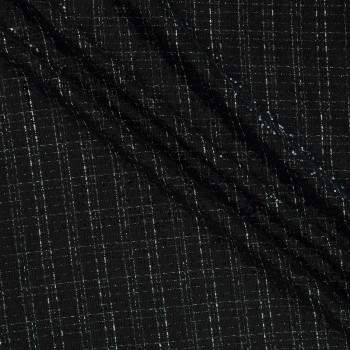 Tweed with sequins blanco negro
