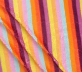 Striped sequins on stretch azul verde