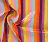Multicolor lilac striped sequins on stretch
