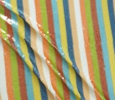 Multicolor blue green striped sequins on stretch