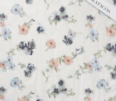 Lt blue embroidered garden on tulle