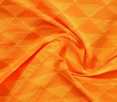 Orange geometric jacquard