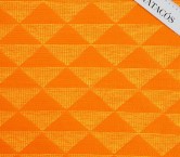 Orange geometric jacquard