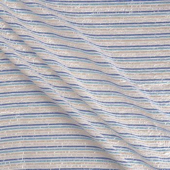 Blue lurex stripes multicolor