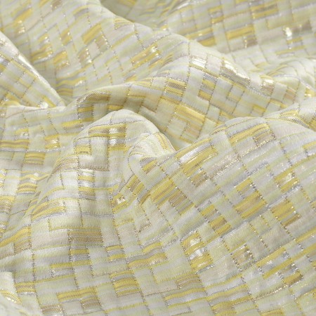 Jacquard geometrico lame amarillo