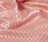Pink geometric jacquard lame