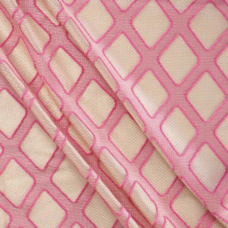 Fuxia organza jacquard