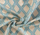 Turquoise organza jacquard