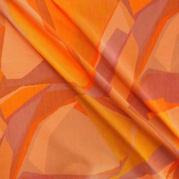 Orange chine fabric