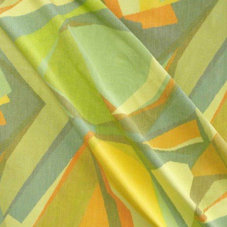 Green chine fabric