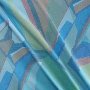 Blue chine fabric