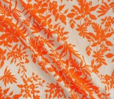 Jacq. flores fondo lamÉ naranja
