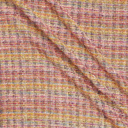 Pink yellow multicolored tweed