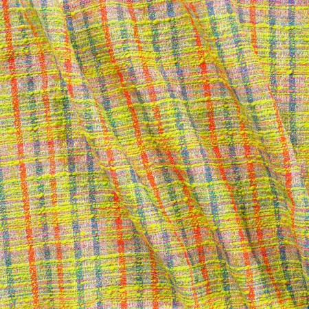 Tweed lamÉ multicolor lima amarillo