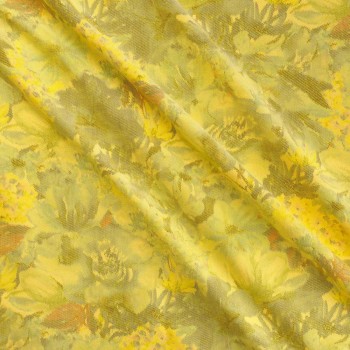 Yellow chine fabric