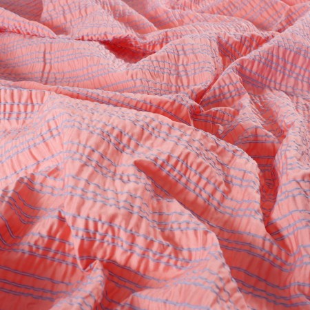 Pink seersucker stripes
