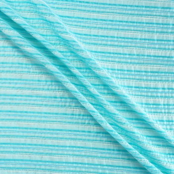 Turquoise stripe jacquard