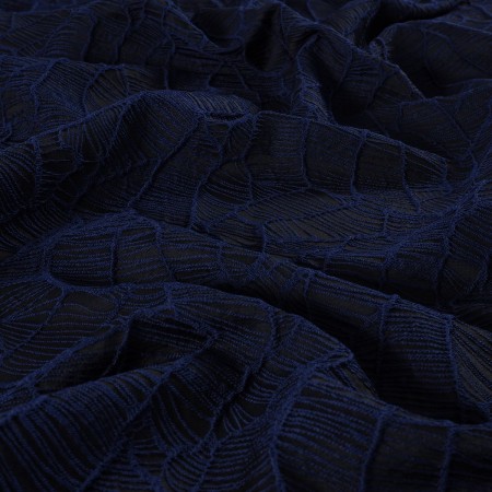 Marine jacquard cloqu?