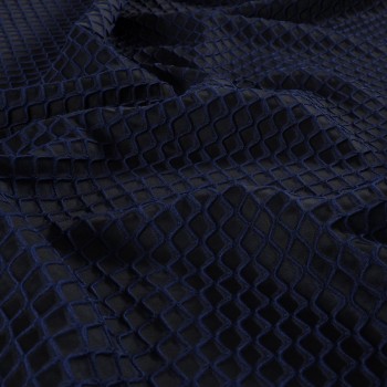 Marine jacquard cloqu?