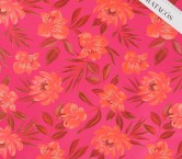 Fuxia coral floral jacquard grs
