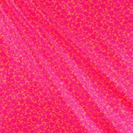 Jacquard mikado floral rosa fuxia acido