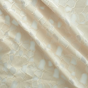Beige geom?tric jacq.  fil cou