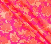 Fuxia coral jacquard mikado fl