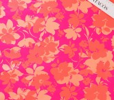 Jacquard mikado flores fuxia coral