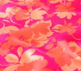 Jacquard mikado flores fuxia coral