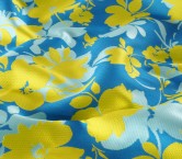 Blue yellow jacquard mikado fl