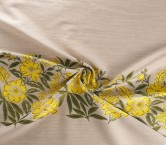 Jacquard flor pano 116 cm amarillo