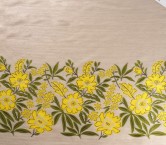 Jacquard flor pano 116 cm amarillo