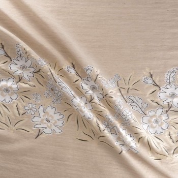 Jacquard flor pan.116 blanco