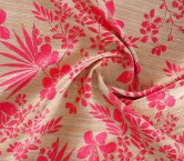 Fuxia jacquard rÚstic floral