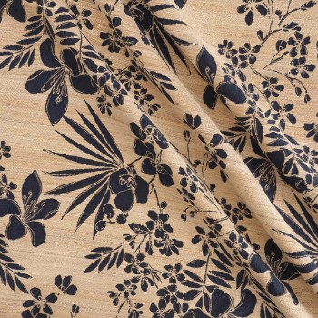 Marine jacquard r?stic floral
