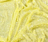 Yellow elastic mini sequins