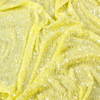 Yellow elastic mini sequins