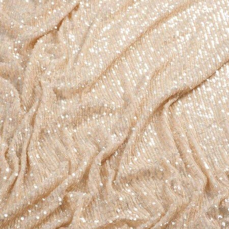 Nude elastic mini sequins