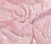 Petal pink glass sequins strec
