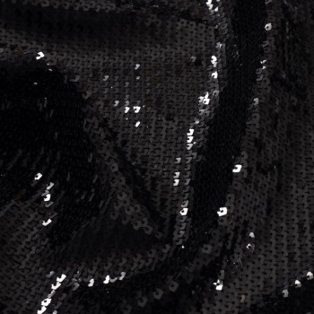 Black overlap  square sequins